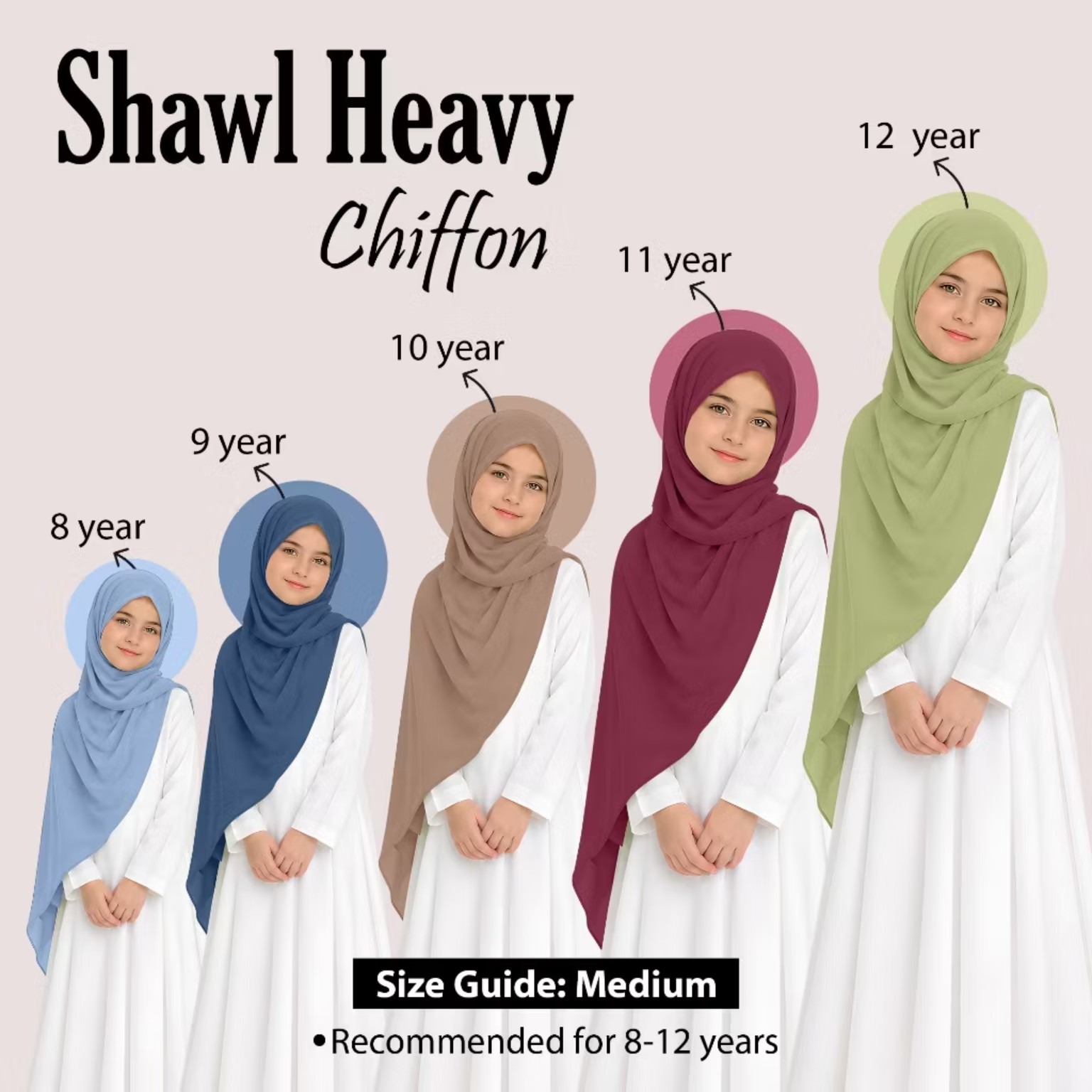 Shawl Heavy Chiffon for kids