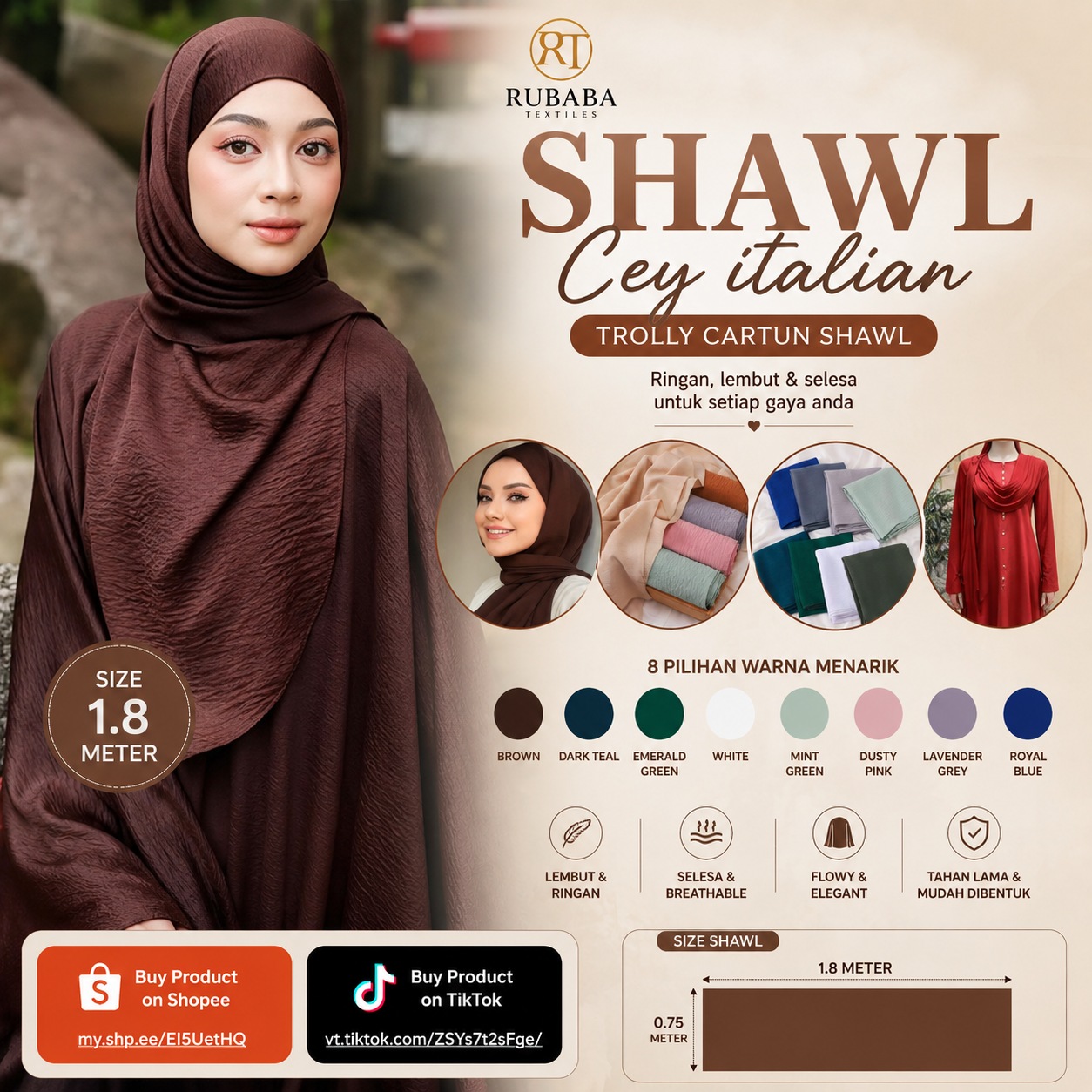 Shawl Cey Italian Chiffon